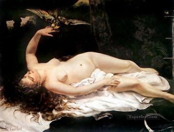 realism realist Painting - Woman with a Parrot Realist Realism painter Gustave Courbet birds